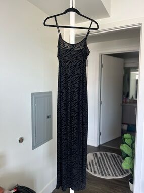 Peppermayo Black Zebra Print Maxi Dress Size US 6 (Small)